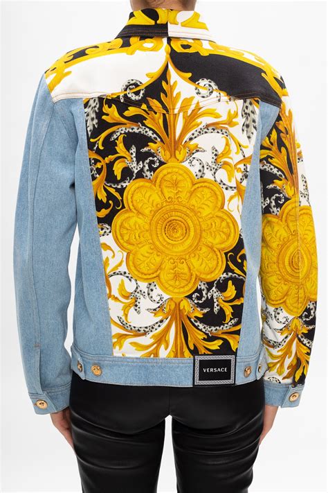 versace summer jacket|versace denim jacket women's.